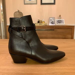 Saint Laurent West Jodhpur Leather Booties